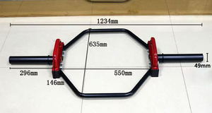 Gimnasio en casa <span class=keywords><strong>Hexagonal</strong></span> Deadlift Bar 1,2 m <span class=keywords><strong>Hierro</strong></span> Levantamiento de pesas Barbell Equipo de entrenamiento de fuerza Squat Bar - Product Image 3