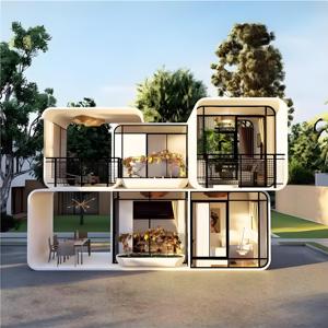 Villas préfabriquées de luxe modernes et élégantes à façade en verre Conteneur contemporain étanche modulaire à plusieurs étages pour <span class=keywords><strong>atelier</strong></span> de luxe - Product Image 4