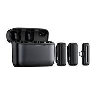Micrófono de Solapa Inalámbrico Portátil J13, Construcción Metálica para Grabación de Audio/Video, Tipo-C para iPhone/iPad Android