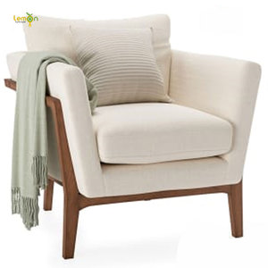 Sofá de brazo de lujo para habitación de hotel, con cojín suave, tela de terciopelo personalizada para vestíbulo de hotel - Product Image 4