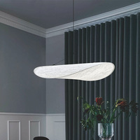 Lampe à suspension LED vintage moderne avec abat-jour en soie Mini 40cm à grandes tailles 800mm pour îlot de cuisine ou espaces divers