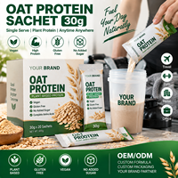Protéine d'Avoine en Sachet Individuel 30g – Poudre Protéinée Végétale Végane pour la Salle de Sport, l'Hôtel, les Voyages – Pour Propriétaires de Marques et Distributeurs