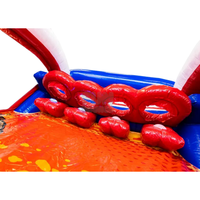 Balón de Baloncesto Inflable de PVC para Exteriores FUN BOUNCE IPS Mini (Rojo/Blanco/Azul)