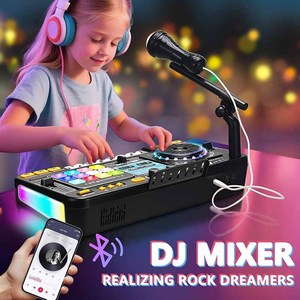 Trẻ Em DJ Âm Nhạc Bàn Trộn Bảng Thiết Lập Đồ Chơi Với Microphone Điện Tử Đàn Piano DJ Board <span class=keywords><strong>Key</strong></span> Nhạc Cụ Đồ Chơi Với Bluetooth - Product Image 4