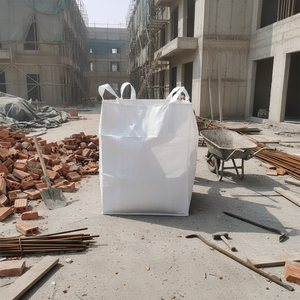 שקיות גדולות בתפזורת, ניתנות למחזור, מפוליפרופילן (PP) בדרגת מזון, עם פיה, קיבולת <span class=keywords><strong>1</strong></span>.2 טון, רצועות סטבדור כפולות, אריזת FIBC. - Product Image 1