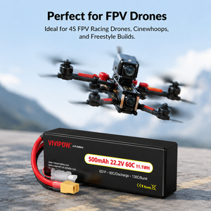 Batterie de drone du fabricant 500mAh 22.2V 6S LiPo, décharge continue 60C pour micro-drone FPV de course, quadricoptère RC et loisirs - Product Image 5