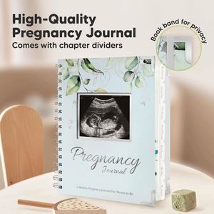 Pregnancy Diary Planner Leather Cover Spiral Perfect Day Mom Art Durable High Quality <b>Paper</b> with Your Own Design <b>A3</b> - Product Image 4