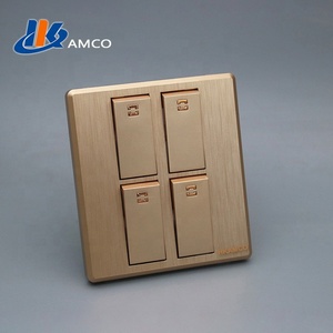 Tùy chỉnh màu sắc 4-Gang nút nhỏ tường chuyển đổi thiết kế mới đơn cực chuyển đổi điện PC anh - Product Image 1