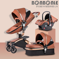 Poussette Bébé de Luxe Système de Voyage en Gros à Bas Prix 3 en 1 avec Nacelle et Siège Auto