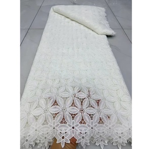 Dentelle Guipure en Voile de Coton Brodé, Textile Écologique, 5 Yards, Tissu Français de Haute Qualité pour Robe de Soirée, <span class=keywords><strong>Marque</strong></span> TopLace, Excellent - Product Image 2
