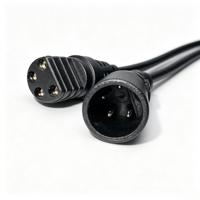 Câble pré-câblé personnalisé avec connecteur étanche à 4 broches pour l'éclairage LED extérieur et l'automatisation des équipements