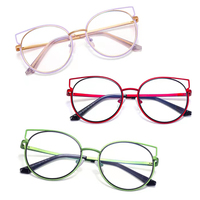 Lunettes de vue en métal à effet œil de chat, bloquant la lumière bleue, montures de lunettes optiques pour femmes et hommes, lunettes optiques 2023, nouveauté