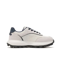Sneaker kulit sapi asli pria, Sneaker kasual setinggi pergelangan kaki desain terbaru, lapisan ritsleting untuk musim gugur dan musim dingin