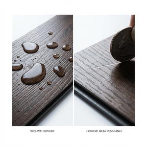 Revêtement de <span class=keywords><strong>sol</strong></span> SPC de luxe, <span class=keywords><strong>parquet</strong></span> en chevrons, texture de marbre en relief, rembourrage IXPE EVA, vinyle rigide hybride, qualité supérieure - Product Image 3