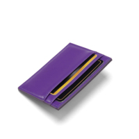 Dompet Kartu Perjalanan Elegan Bergaya Kasual, Dompet Lipat Pendek Warna Ungu dari Kulit PU, Tempat Kartu Kredit Tipis