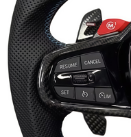 Volant sport en cuir et fibre de carbone personnalisé pour BMW G20 G30 G11 G12 G32, style performance à 3 branches