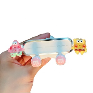 Soporte para Teléfono Móvil para Automóvil, Diseño de <span class=keywords><strong>Bob</strong></span> <span class=keywords><strong>Esponja</strong></span>, Soporte Multifuncional para Navegación con Clip para Rejilla de Ventilación - Product Image 1