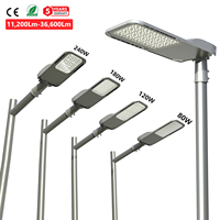 Éclairage public à LED 50w 80w 120w 180w 240w Éclairage extérieur à LED Éclairage pour parcs ruraux et parcs industriels