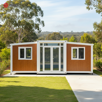 Prêt à être expédié en 40 jours : Maison conteneur préfabriquée mobile moderne extensible de 20 pieds, Villa préfabriquée portable de 2, 3, 4 ou 5 chambres