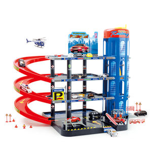 Jouets de <span class=keywords><strong>garage</strong></span> de stationnement pour enfants avec 4 étages, voitures sur rail assemblées, avec élévateur de <span class=keywords><strong>voiture</strong></span> <span class=keywords><strong>jouet</strong></span>, modèle de <span class=keywords><strong>voiture</strong></span> miniature - Product Image 1
