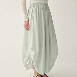 Women's Loose-Fitting Wide-Leg Trousers Side-Pleated Drawstring Trousers Comfortable And Casual Trousers made of pure cotton. - Product Image 4