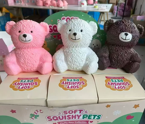 Nouvel Arrivage Lisa : Ours en Peluche Rose <span class=keywords><strong>Squishy</strong></span>, Petit Animal en Peluche, Cadeau Best-seller, Anti-stress, Jouet Mignon à Rebond Lent - Product Image 1