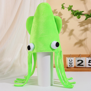 Chapeau de pieuvre en velours quatre couleurs en gros, accessoires amusants pour spectacles de danse et fêtes d'Halloween - Product Image 4