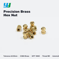 Écrou hexagonal en laiton de précision CNC sur mesure OEM M5, écrou de raccordement tourné non standard pour l'automobile IATF 16949