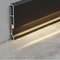 Plinthe LED moderne en alliage d'aluminium avec éclairage d'ambiance dissimulé pour cuisine, appartement, bureau, centre commercial (vente en gros)