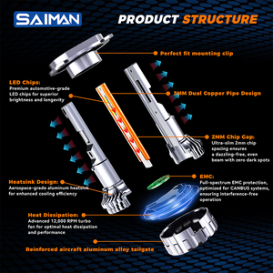 Ampoule de phare de voiture LED H4 H7 H11, kit d'ampoules de phare LED, automobile, super lumineux, 104W 10000LM, <span class=keywords><strong>faisceau</strong></span> haut, <span class=keywords><strong>faisceau</strong></span> bas, 9012 9007 9006 - Product Image 6