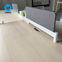 LIWEI Poste de travail de bureau moderne en bois sur mesure 4/6 places avec cloison d'intimité orange, écologique, pour centre d'appels et équipe modulaire