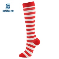 Kaos Kaki Kompresi Natal Logo Kustom Setinggi Lutut Stoking Kompresi Bertingkat Grosir Kaos Kaki Natal Rusa Natal
