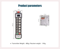 Control Remoto Inalámbrico para Grúa Hidráulica de Doble Velocidad con 12 Botones y Protección IP66