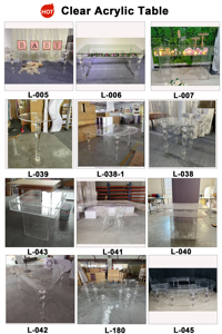 LEDA Party Event Hot Sale Wedding Banquet <b>Small</b> <b>Table</b> White Acrylic <b>Round</b> Dessert <b>Table</b> for Hotel - Product Image 5