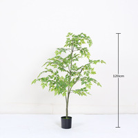 Plantes artificielles en soie de Ginkgo durables à faible entretien, très réalistes, pour l'automne, Halloween, la Saint-Valentin et le Nouvel An