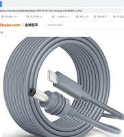 Câble d'alimentation USB-C DC à charge rapide 100W PD 5A le plus vendu pour Starlink Mini, conducteur en cuivre pur, connecteurs nickelés, PVC