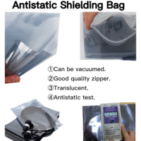 Sac de protection antistatique à fermeture éclair, emballage antistatique à ouverture supérieure pour composants semi-conducteurs de puces IC, vente en gros
