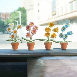 Orchidée clochette tressée à la main, décoration de bureau, plante verte décorative, cadeau de la Saint-Valentin - Product Image 2