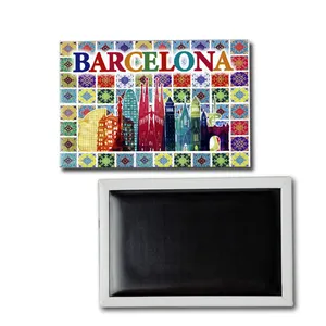 Atacado Nova York 40*105mm Design Personalizado Foto Turística Portugal Nepal Saint Helena Tinplate Frigorífico Adesivo