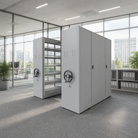 Meubles de bibliothèque scolaire, armoire coulissante en acier, étagères de classement compactes mobiles en métal, étagères de rangement, étagères compactes mobiles