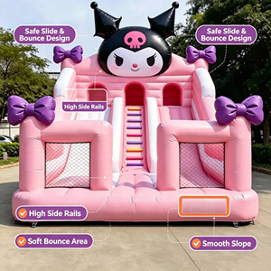 <span class=keywords><strong>Castillo</strong></span> Inflable con Toboganes Dobles, Diseño <span class=keywords><strong>de</strong></span> Personaje <span class=keywords><strong>de</strong></span> Dibujos Animados, Color Rosa, <span class=keywords><strong>para</strong></span> Fiestas <span class=keywords><strong>de</strong></span> Cumpleaños <span class=keywords><strong>de</strong></span> <span class=keywords><strong>Niñas</strong></span> - Product Image 3