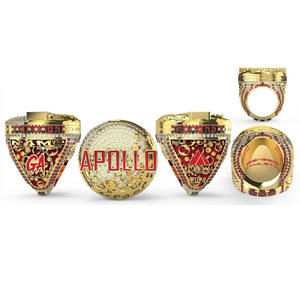 Bagues de mariage personnalisées <span class=keywords><strong>pas</strong></span> chères avec pierre naturelle plaquée or en alliage pour les occasions de fête - Product Image 4