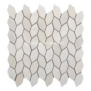 Centurymosaic tessere di mosaico di marmo bianco di carta all'ingrosso per la decorazione della cucina o del bagno