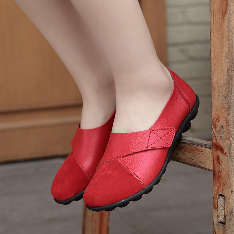 Frühling Sommer Qualität Großhandel Frauen Leder Mutter Weiche flache  Schuhe Slipper für Frauen Boots schuhe