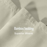 Draps de lit unis en fibre de bambou 100 % tissée, écologiques, taillés sur mesure, avec taie d'oreiller, 300 fils au pouce carré, pour la maison - Vente en gros