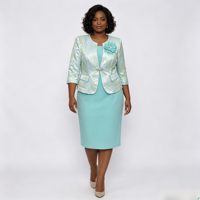 Costume de cérémonie grande taille de haute qualité, robe de cérémonie en brocart à imprimé floral pour la mère de la mariée