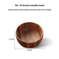 Bol de mer en bois entier de style japonais créatif bol en bois d'amour bassin en bois domestique pour salade soupe de riz vaisselle