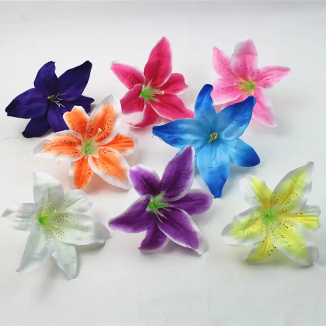 artificial flowers in bulk silk lily flower head