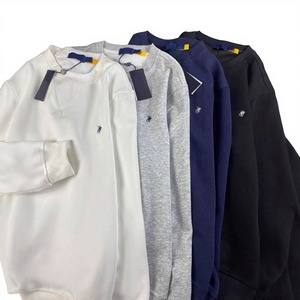 Felpa Girocollo Oversize in Cotone Puro 520g con Logo Applicato Tinta Unita, Ricamo 3D e Tasca Effetto Acido - Product Image 5