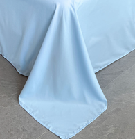 Ensemble de literie brodé - Housse de couette et taies d'oreiller - Drap plat - Ensemble de literie 4 pièces - Linge de lit lavable pour la maison et l'hôtel